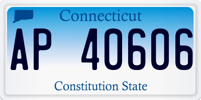 CT license plate AP40606