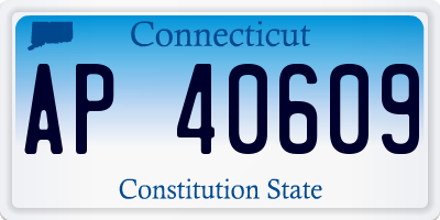 CT license plate AP40609