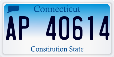 CT license plate AP40614