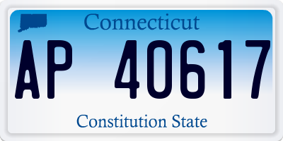 CT license plate AP40617