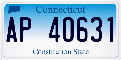 CT license plate AP40631