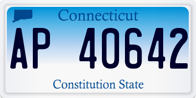 CT license plate AP40642