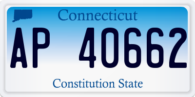 CT license plate AP40662
