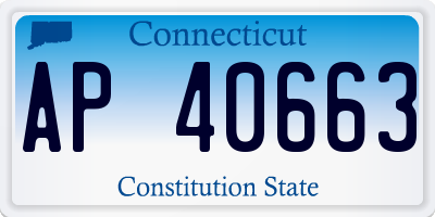 CT license plate AP40663