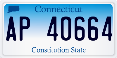 CT license plate AP40664
