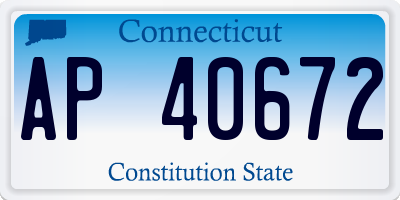 CT license plate AP40672