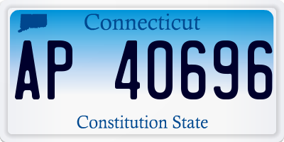 CT license plate AP40696