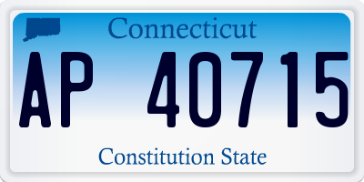 CT license plate AP40715