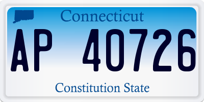 CT license plate AP40726