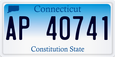 CT license plate AP40741