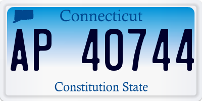 CT license plate AP40744