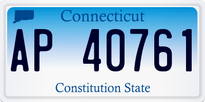 CT license plate AP40761