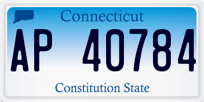 CT license plate AP40784