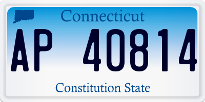 CT license plate AP40814