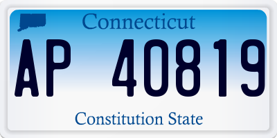 CT license plate AP40819