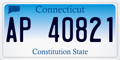 CT license plate AP40821