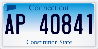 CT license plate AP40841