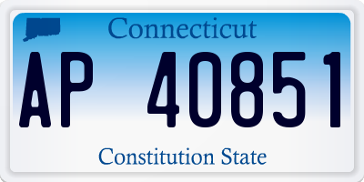 CT license plate AP40851