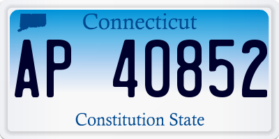 CT license plate AP40852