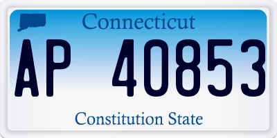 CT license plate AP40853