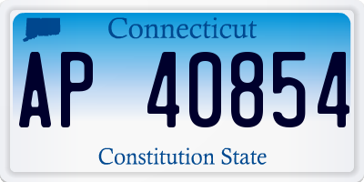 CT license plate AP40854