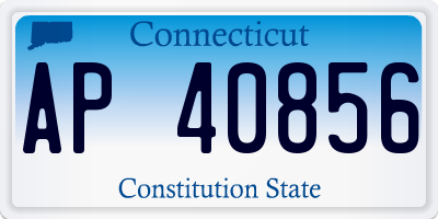 CT license plate AP40856