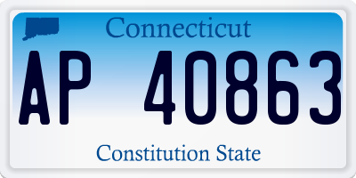 CT license plate AP40863