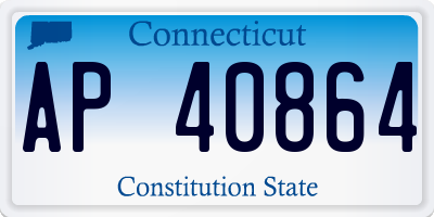 CT license plate AP40864