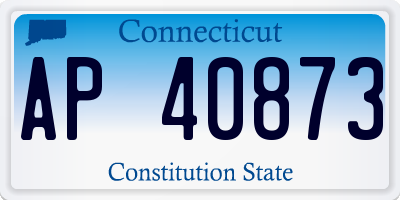 CT license plate AP40873