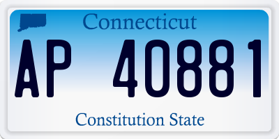 CT license plate AP40881