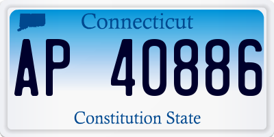 CT license plate AP40886