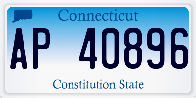 CT license plate AP40896