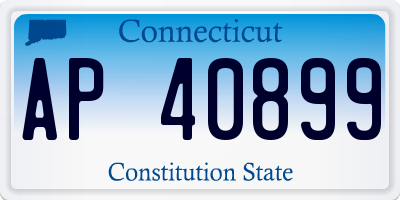 CT license plate AP40899