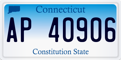 CT license plate AP40906
