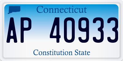 CT license plate AP40933