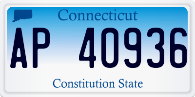 CT license plate AP40936