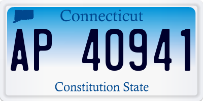 CT license plate AP40941