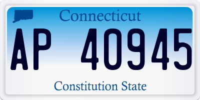 CT license plate AP40945