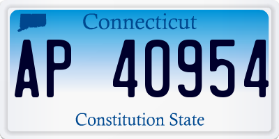 CT license plate AP40954