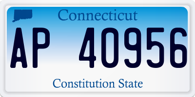 CT license plate AP40956