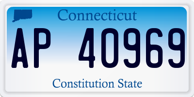 CT license plate AP40969