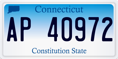 CT license plate AP40972