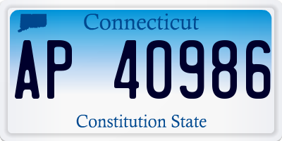 CT license plate AP40986