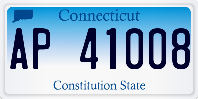 CT license plate AP41008