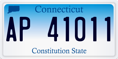 CT license plate AP41011