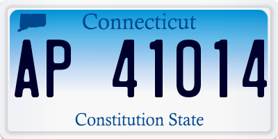 CT license plate AP41014
