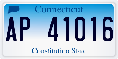CT license plate AP41016