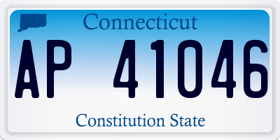 CT license plate AP41046