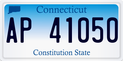 CT license plate AP41050