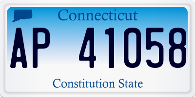 CT license plate AP41058